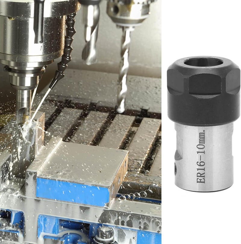 Collet Block Chuck Collet Holder Spindle Motor Shaft Clamping Tool Bar, ER16, 40mm Length - High Strength Durable Material, Spiral Linear Thread, Suitable for Lathes and Milling (10mm) - Image 4