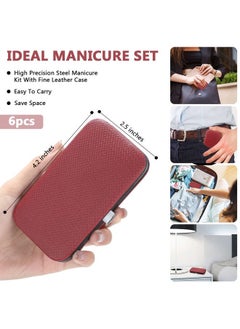 Geosar 12 Sets Manicure Set Nail Clippers Pedicure Kit 8 in 1 Stainless Steel Professional Grooming Kits Nail Care Tools with Travel Case for Men Women(Wine Red)  - Image 2