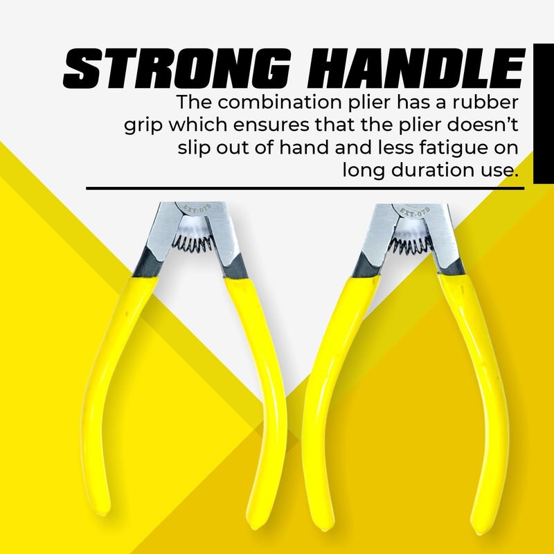 PERFECT TECH External Sanp Ring Plier Combo Set(EXT-07S & EXT-07B)/ Heavy Duty External Circlip Plier Set| Precision Spring Loaded Pliers Set for Snap Ring Removing(Size-7 Inches/175MM) - Image 4