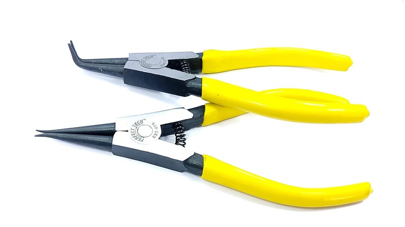 PERFECT TECH External Sanp Ring Plier Combo Set(EXT-07S & EXT-07B)/ Heavy Duty External Circlip Plier Set| Precision Spring Loaded Pliers Set for Snap Ring Removing(Size-7 Inches/175MM) - Image 1