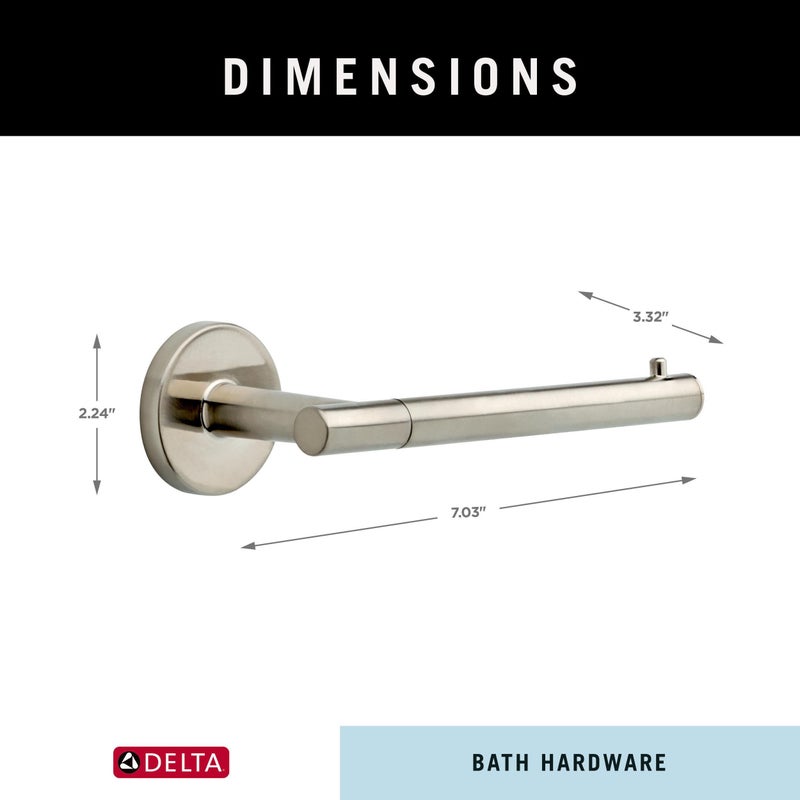 DELTA FAUCET 75950-SS Trinsic Toilet Paper Holder  3.31 x 7.00 x 3.31 Inches  Stainless - Image 5