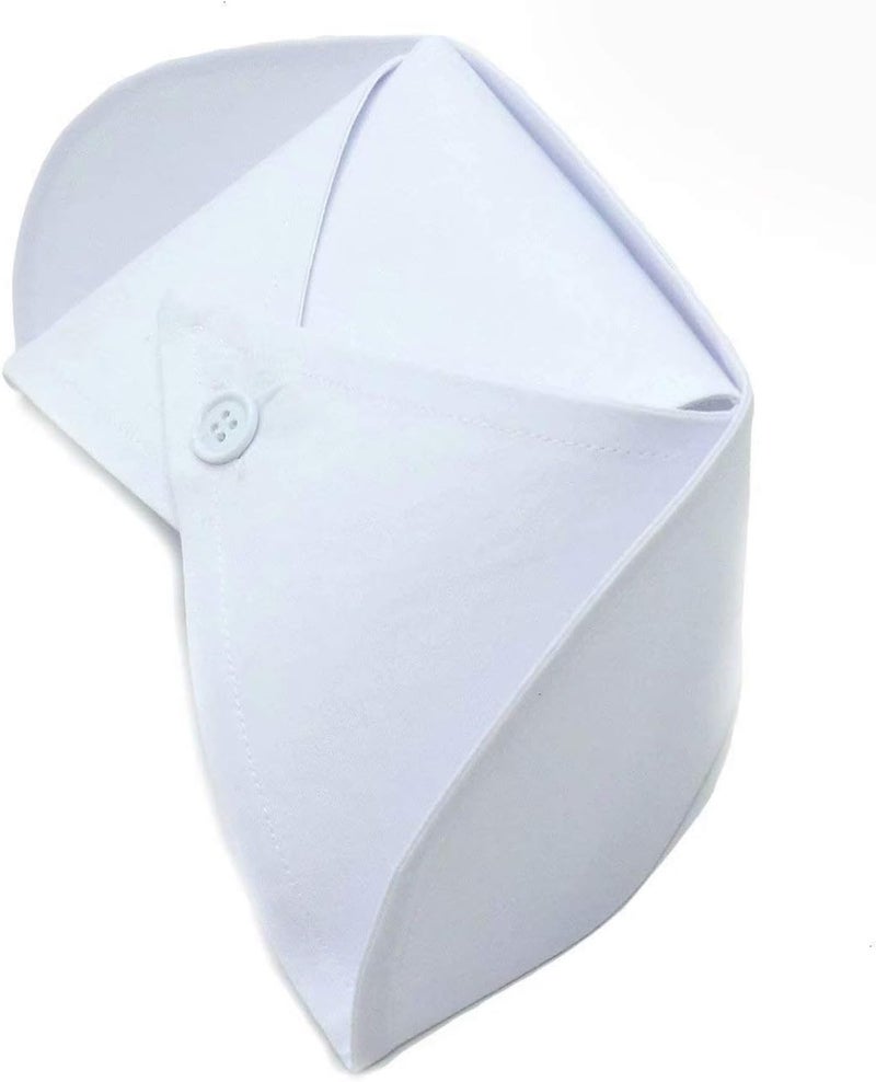 zhcoy 2 قطعة قبعة مربية طاقية مربية زي (أبيض) - Image 1