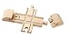 Maxim Enterprise, maxim enterprise inc Wooden Intersection Track with Buffer Stops Wooden Track Accessories for Toy Train 2 Red and White Striped Buffers with Intersection Compatible Major Brand Wooden Railways - Image 3