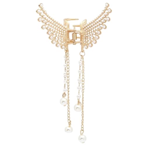 Jwella Korean StyleHair Clips For Women - Butterfly Clips For Women, Korean Hair Accessories - Butterfly Clip With Pearls & Rhinestone - Hair Accessories for Women (1 Pc) Butterfly Clutcher For Hair - Image 1