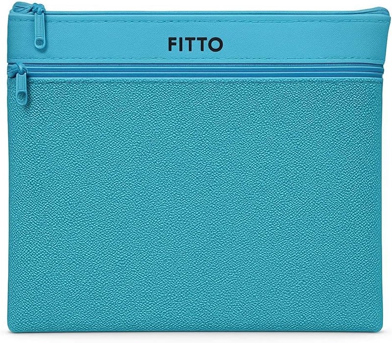 Fitto Zipper Bag for A4 Sheets 29.7x21cm Blue – Office Storage, Document & Paper Carrier - Image 1