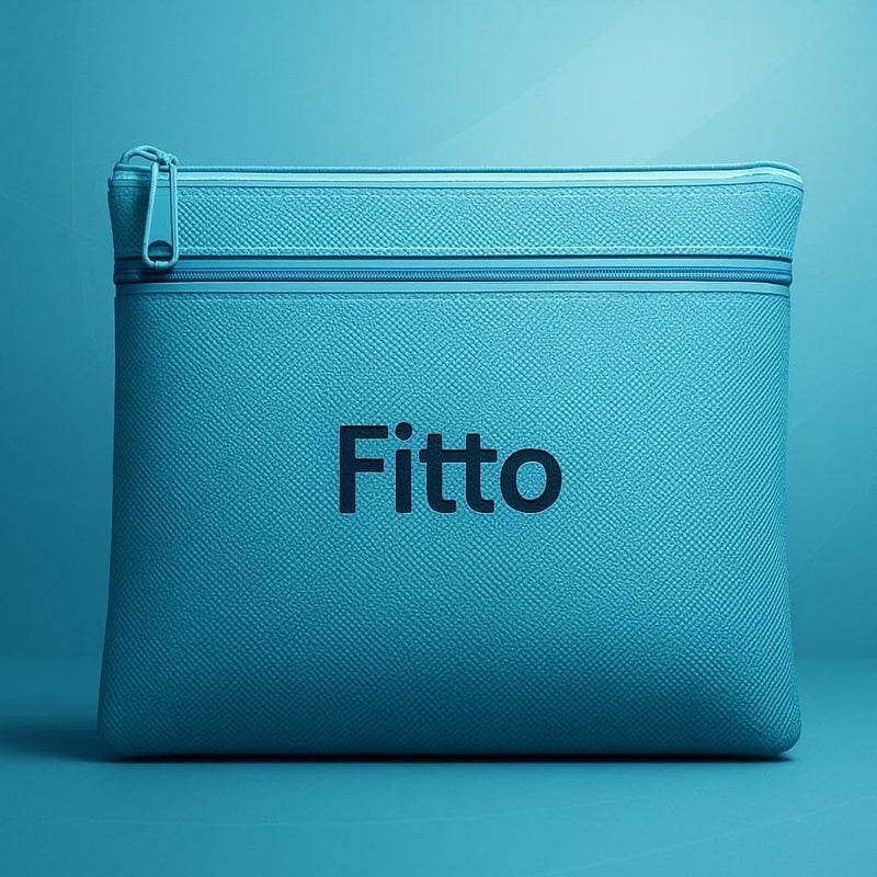 Fitto Zipper Bag for A4 Sheets 29.7x21cm Blue – Office Storage, Document & Paper Carrier - Image 3
