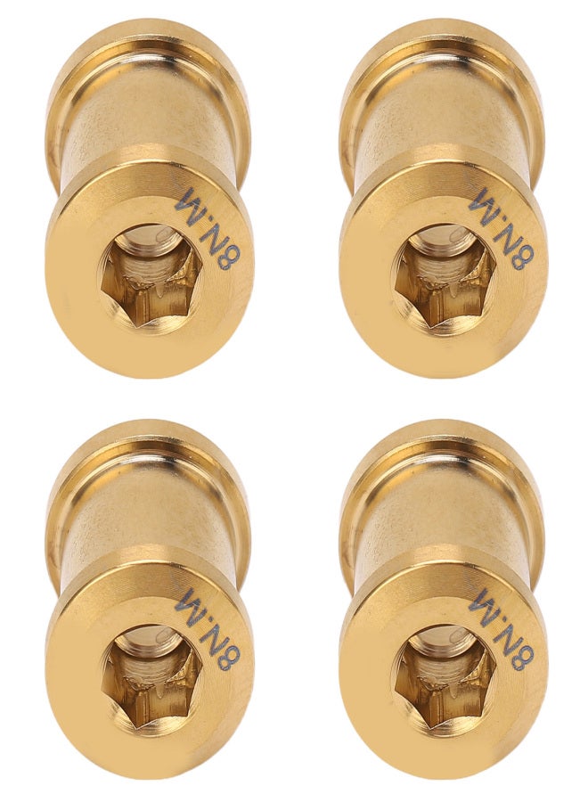 ريسك قطع براغي قرص تروس سلسلة من سبائك التيتانيوم، قرص دراجة واحد للدراجات الجبلية، لون ذهبي - Image 4