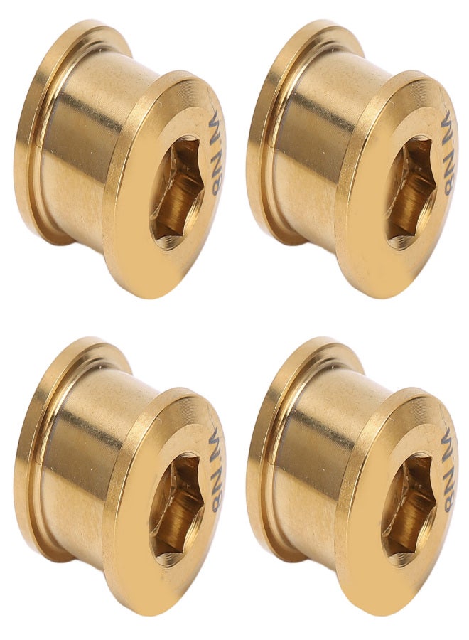 ريسك قطع براغي قرص تروس سلسلة من سبائك التيتانيوم، قرص دراجة واحد للدراجات الجبلية، لون ذهبي - Image 2