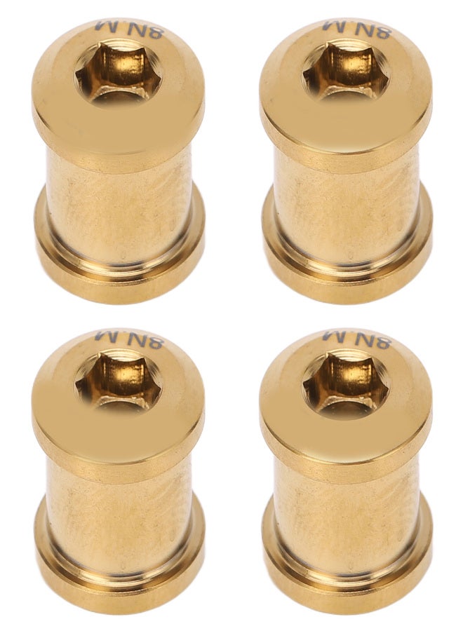 ريسك قطع براغي قرص تروس سلسلة من سبائك التيتانيوم، قرص دراجة واحد للدراجات الجبلية، لون ذهبي - Image 1