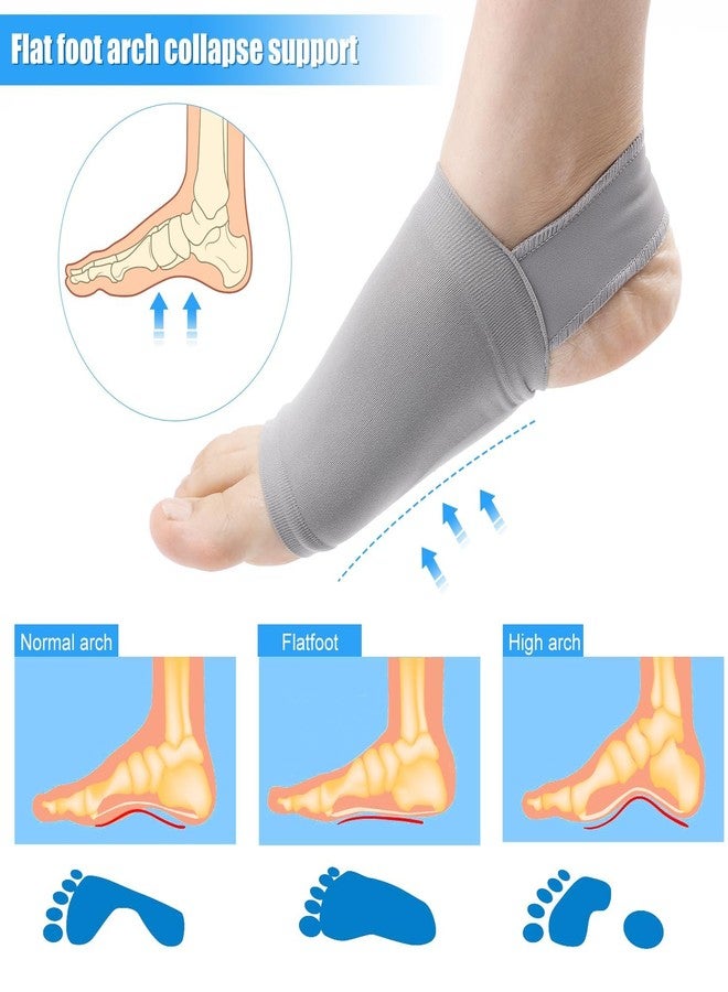 SWOPPLY Arch Support Sleeves, Metatarsal Compression Brace, Soft Elastic Gel Women Men Socks Pads Bandages Shoe Inserts, Bandage Sports Foot Pad - Image 3