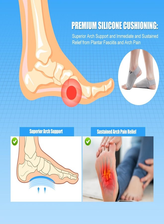 SWOPPLY Arch Support Sleeves, Metatarsal Compression Brace, Soft Elastic Gel Women Men Socks Pads Bandages Shoe Inserts, Bandage Sports Foot Pad - Image 4