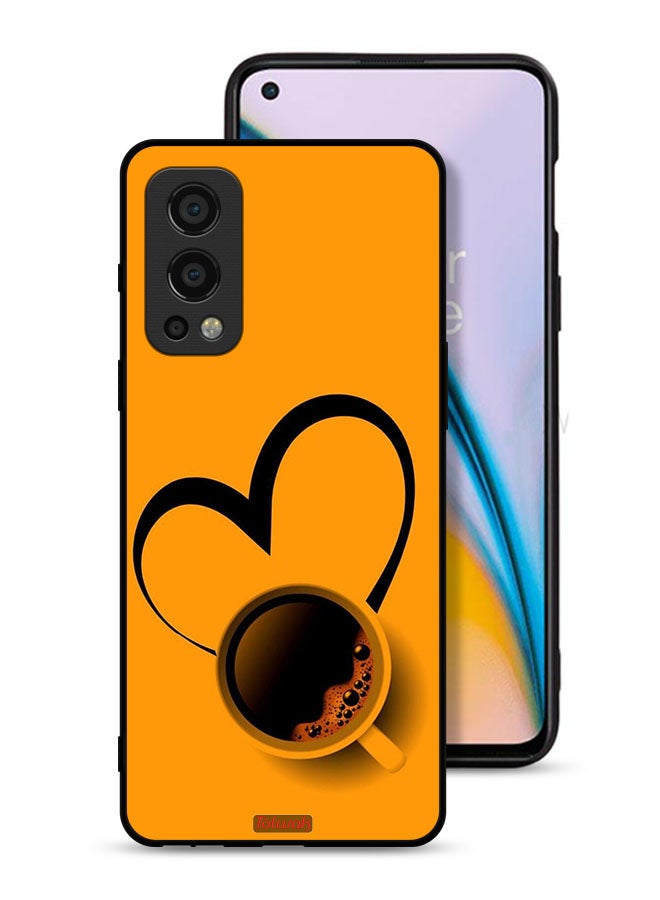 Tolwak OnePlus Nord 2 5G Protective Case Cover Coffee Cup Art - Image 1