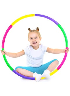 JOLLITY LLC Kids Exercise Hula Hoops, Detachable Adjustable Size Weight Kids Colorful Hoops Ring - Snap Together Detachable Adjustable Weight Size Plastic Hoops - Kids Hula Rings for Sports Playing 