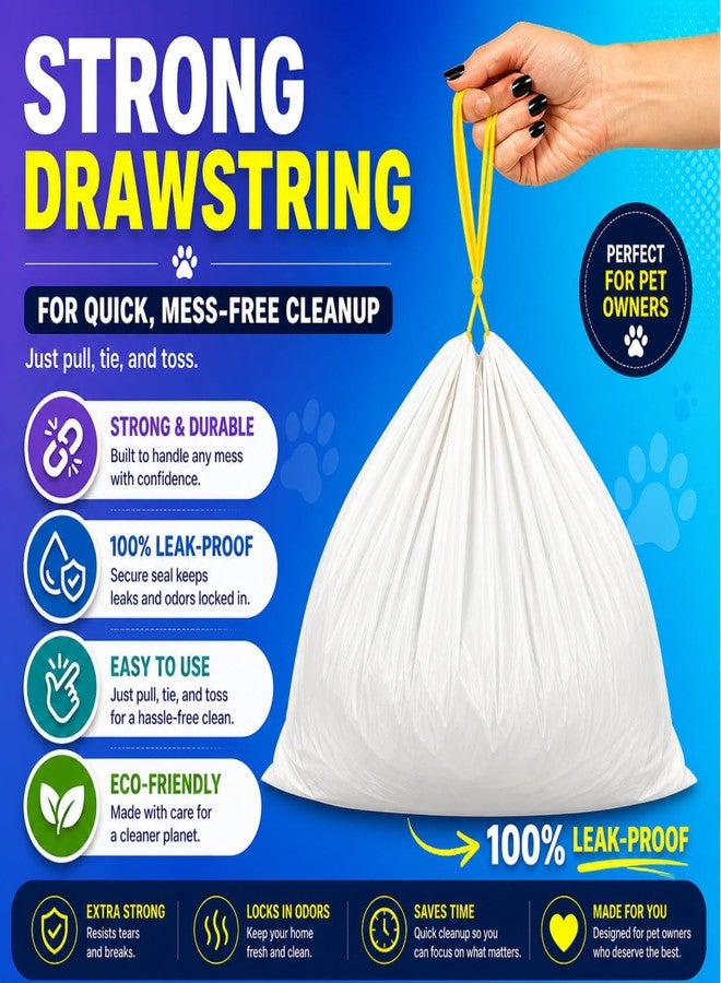 CHEFNENO Cat Litter Box Liners Drawstring XL (30 Bags) 39" x 17" Super Jumbo Scratch Resistant Extra Heavy 2 Mil Disposable Litter Box Liner Cat Litter Tray Bags (30 Count) - Image 4