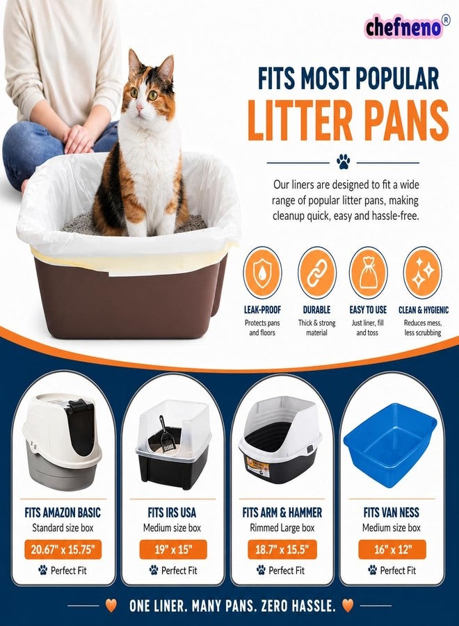 CHEFNENO Cat Litter Box Liners Drawstring XL (30 Bags) 39" x 17" Super Jumbo Scratch Resistant Extra Heavy 2 Mil Disposable Litter Box Liner Cat Litter Tray Bags (30 Count) - Image 3