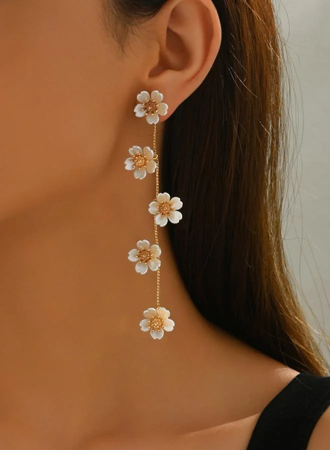 Take Two  Women Floral Faux Pearl Earrings for Women | Best Price UAE