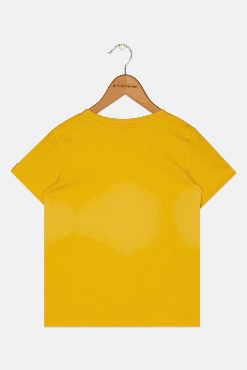 Hamleys Toddlers Boy Short Sleeve Graphic Print T-Shirt, Mustard - Image 2