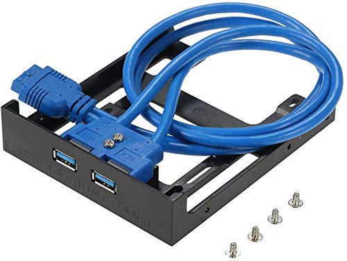 LipiWorld® USB 3.0 Front Panel Hub 2 Port Expansion Bay 20 Pin to USB3.0 60cm Bracket Adapter Cable for PC Desktop 2.5" Floppy Bay - Image 5