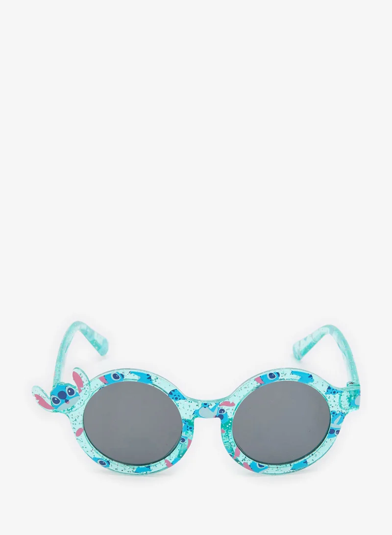 Redtag Girls Blue Stitch Print Round Sunglasses