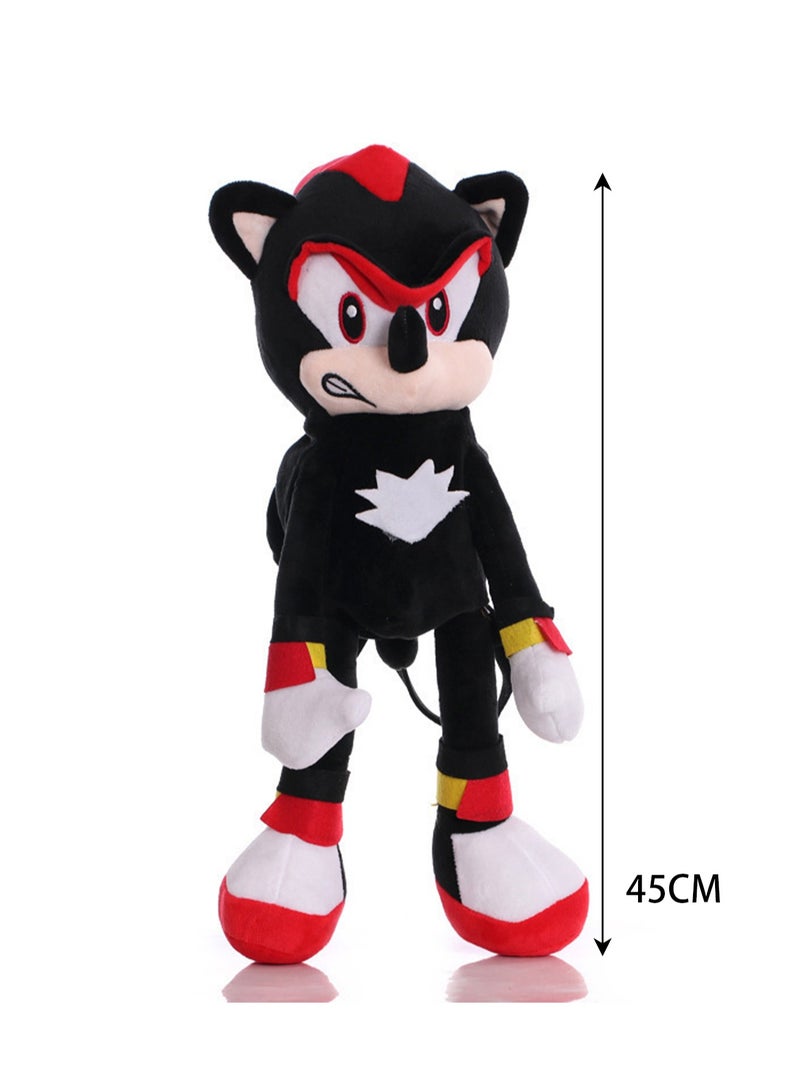 Cartoon Doll Doll Children Cute Anime Plush Toy (Black Sonic Backpack) - Image 2