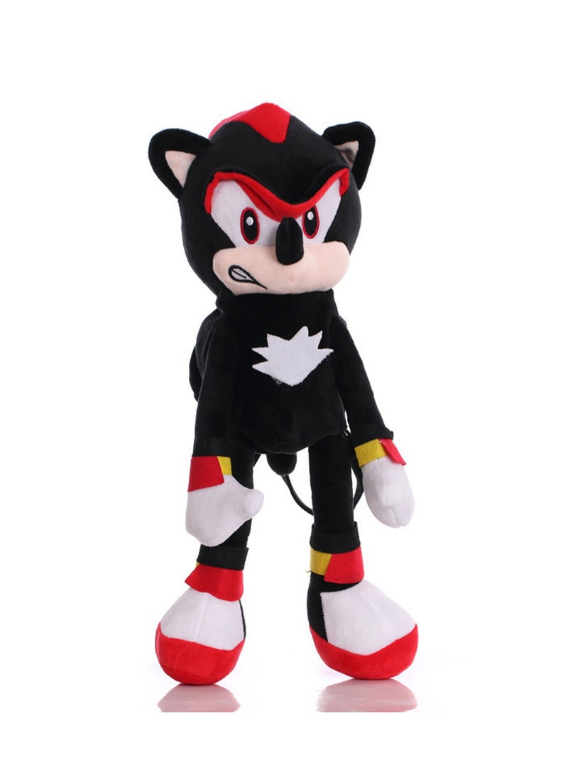 Cartoon Doll Doll Children Cute Anime Plush Toy (Black Sonic Backpack) - Image 1