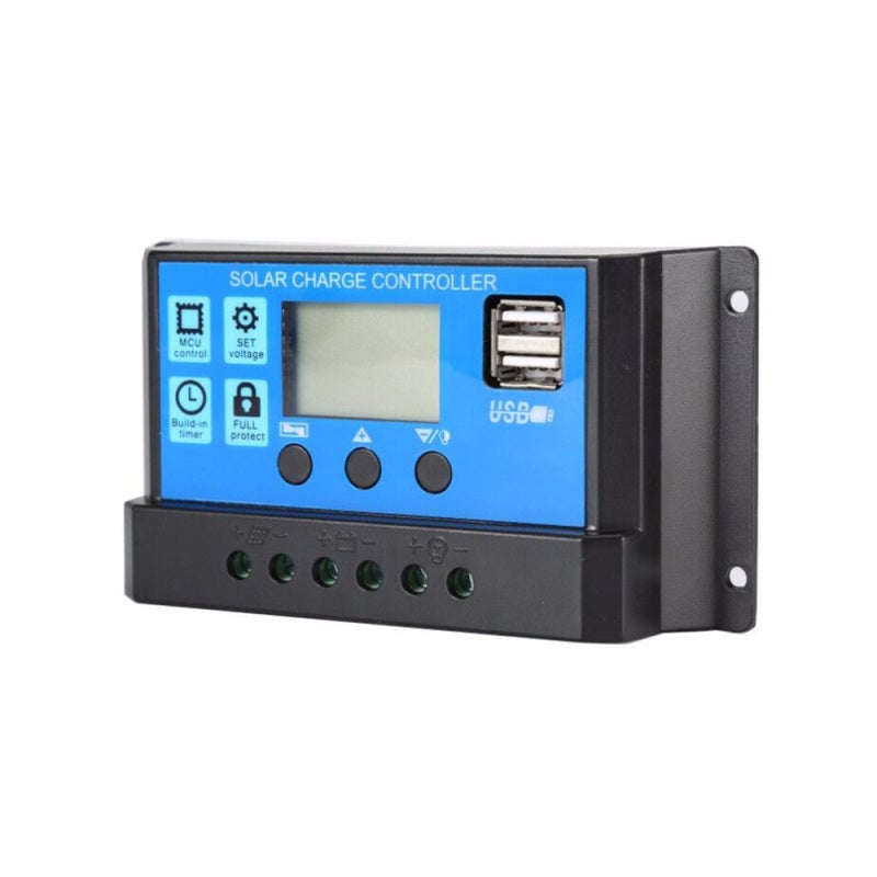 50W 12V/5V Monocrystalline Silicon Solar Panel Dual Output USB Solar-Battery-Charger with 10/20/30A/40A/50A Solar Charge Controller - Image 3