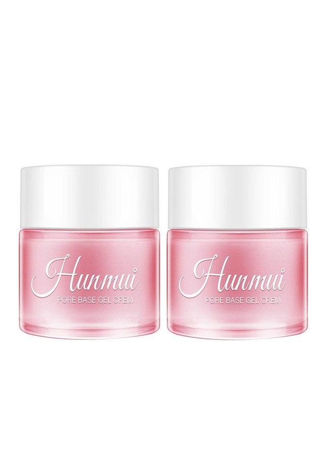 JISKG 2Pcs Hunmui face primer pore base gel cream，Magical perfecting base face primer under foundation Anti-Aging WrinklesShrink Pore Remove Fine LinesExfoliatingAnti-Oxidation transparent - Image 1