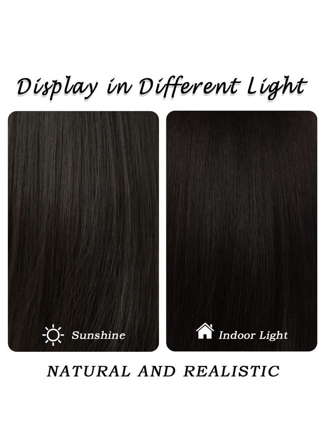 7JHH WIGS 7JHH WIGS Long Natural Black Wig with Bangs Straight Wigs for Women,Heat Resistant Layered Synthetic Wigs for Daily Use  - Image 5