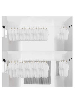 XiuWoo Retractable Clothesline , Indoor Outdoor Wall Mounted Clothes Dryer Rope Clothing Retracting Adjustable Stainless Steel Line, 13.8 Feet, Double line, black  - Image 5