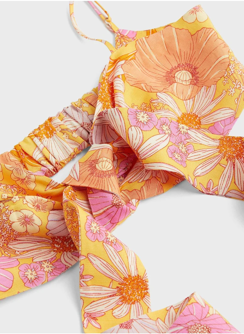 اتش اند ام Floral Tie Detail Bralette
