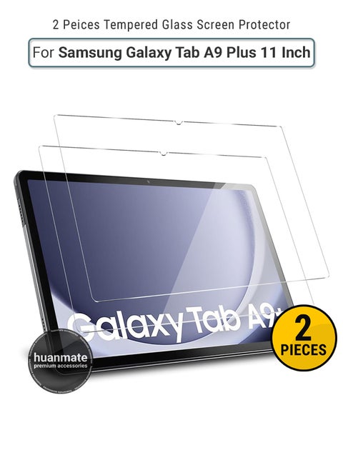 2 Pieces Samsung Galaxy Tab A9 Plus 11 Inch Tempered Glass Screen Protector – High Transparency, Delicate Touch, Anti-Explosion, Screen Protector for Samsung Galaxy Tab A9 Plus 11 Inch