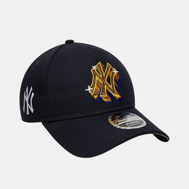 New Era Blue Men's MLB New York Yankees Emblem 9FORTY M-Crown A-Frame Cap for Men | Best Price UAE