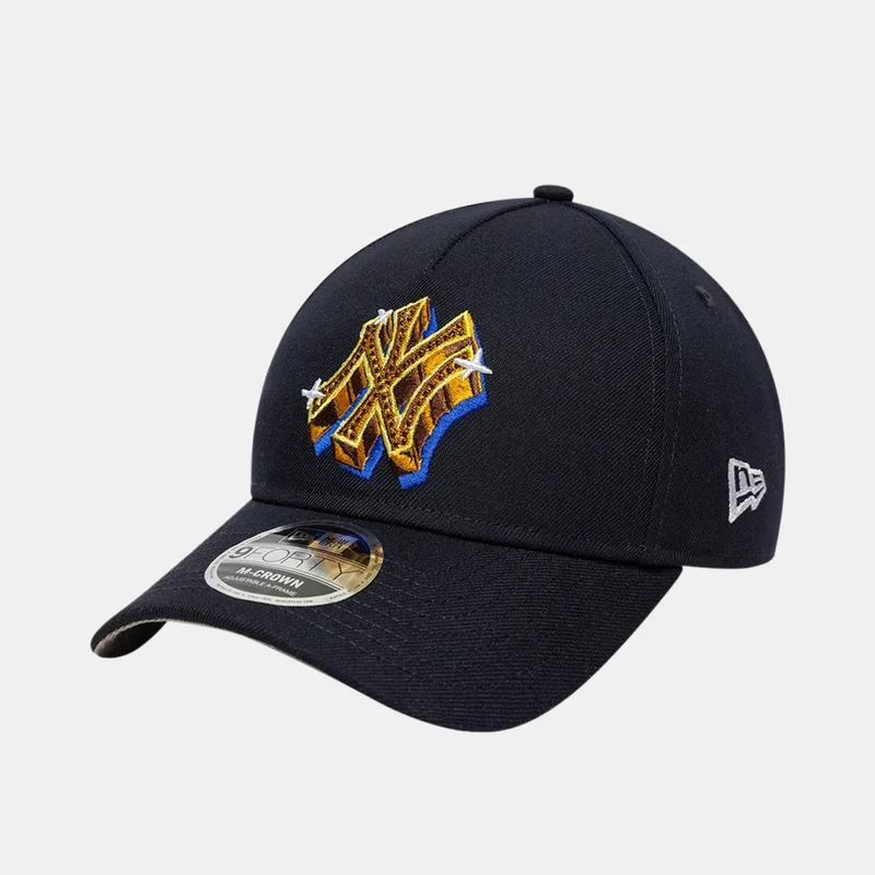New Era Blue Men's MLB New York Yankees Emblem 9FORTY M-Crown A-Frame Cap for Men | Best Price UAE