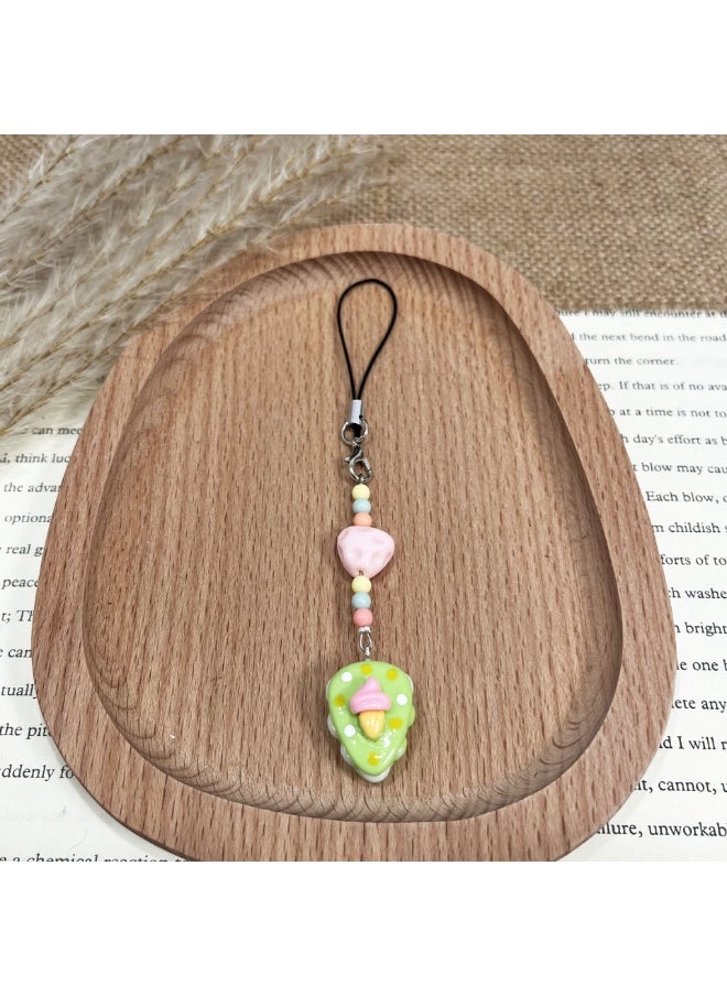 NIBEMINENT Phone Charm/ Chain Strap for Women Girls，Colored Carrot Snack Cell Phone Case Lanyard Wrist Strap 