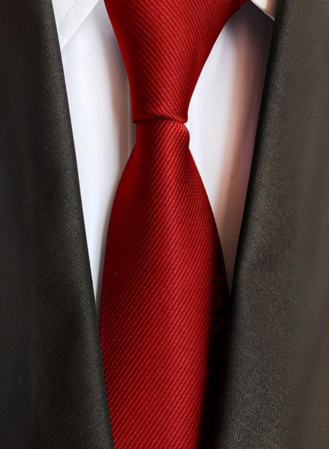 WOXVM Men's Ties Classic Solid Pure Color 3.15" (8CM) Mens Necktie With Multiple Colors, Premium Formal Black Neck Ties For Men Business Wedding Party Work Tie - Image 2
