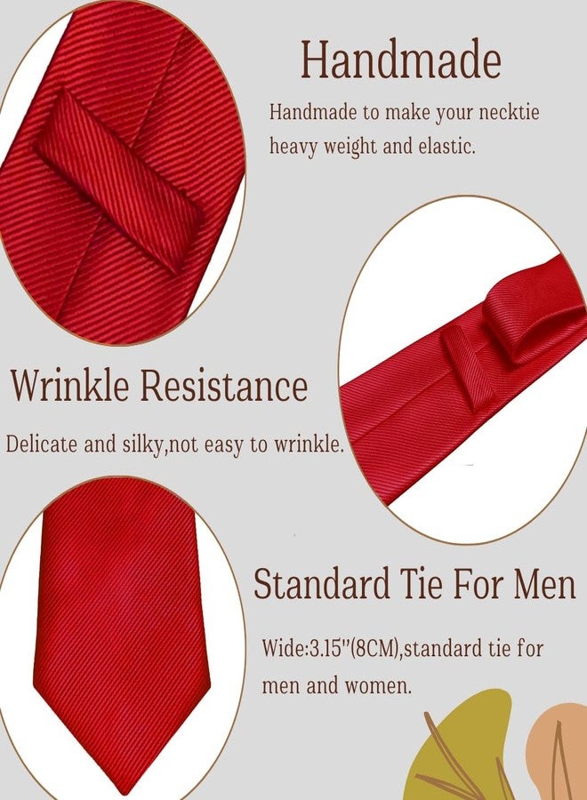 WOXVM Men's Ties Classic Solid Pure Color 3.15" (8CM) Mens Necktie With Multiple Colors, Premium Formal Black Neck Ties For Men Business Wedding Party Work Tie - Image 3