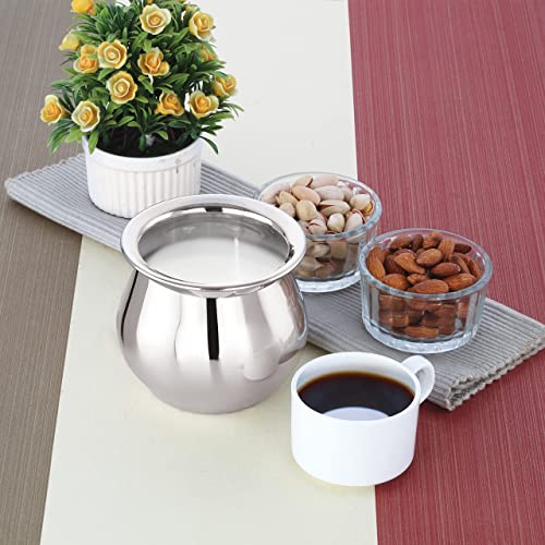 Priya Stainless Steel Heavy Lota | Mango Lota, 625ml | Durable & Rust-Resistant | Water Pot for Home & Puja | 1 Piece, Silver - Image 5