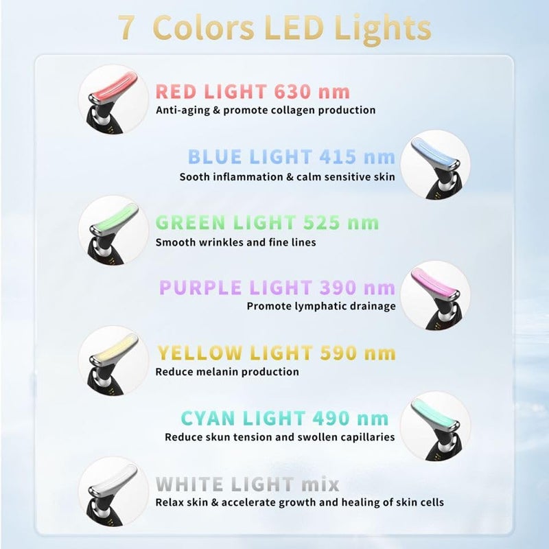 Yolopim Multifunctional Facial Beauty Device with 7 Color LED Light Therapy - Image 3