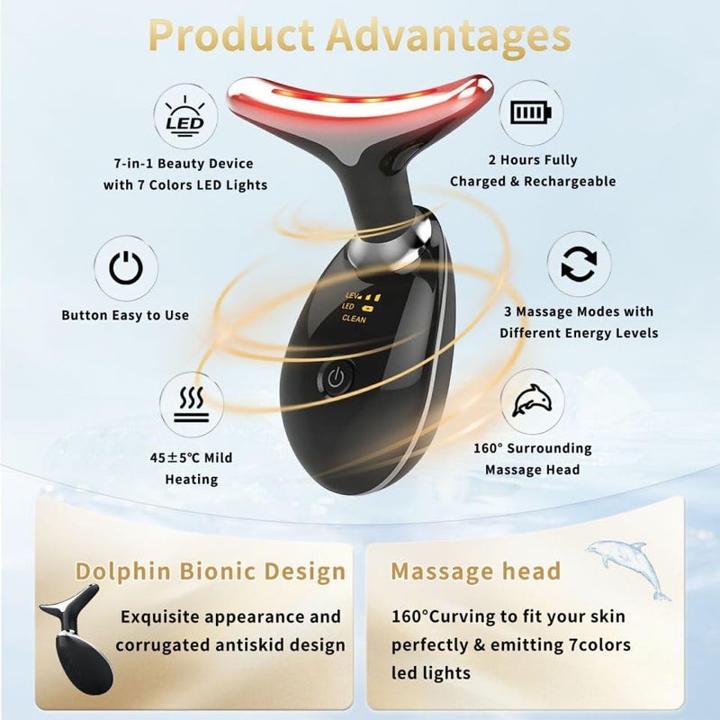 Yolopim Multifunctional Facial Beauty Device with 7 Color LED Light Therapy - Image 2