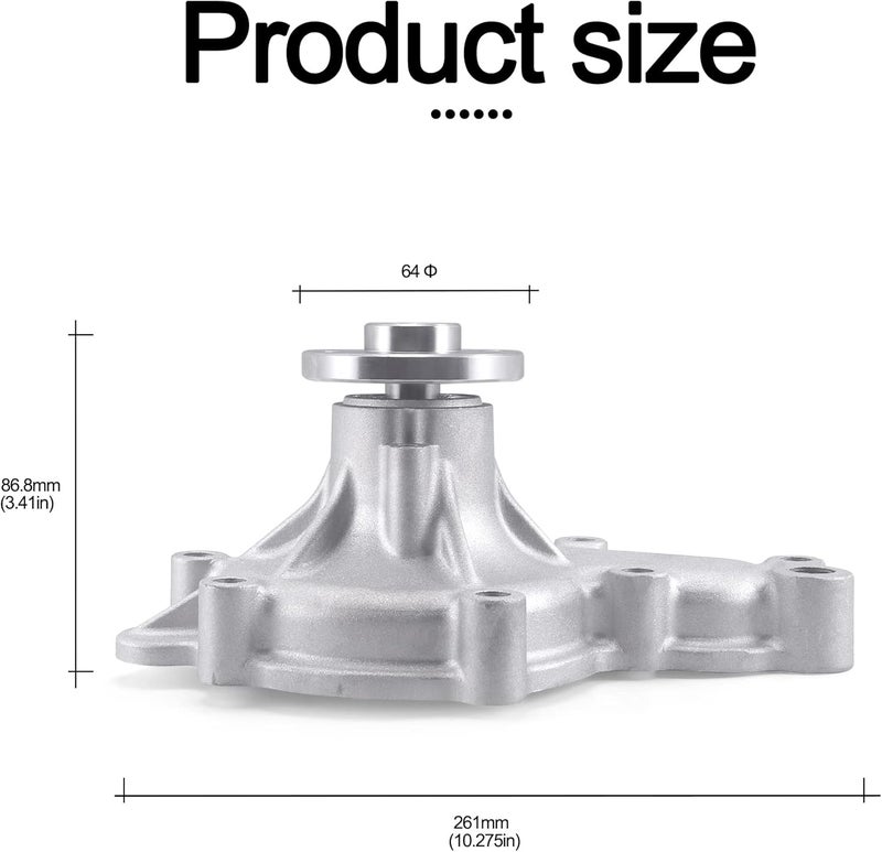 AULINK Water Pump 1G772-73030 for Kubota V3307 Engine - Fits SVL75, M5040, KX080 Series - Image 3