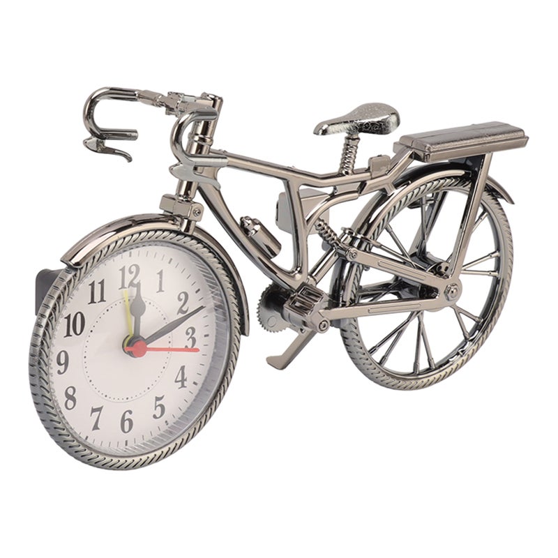 Bike Clock Lifelike Vintage Decorative Ornament Compact Table Alarm Clock for Home Dormitory Office - Image 1