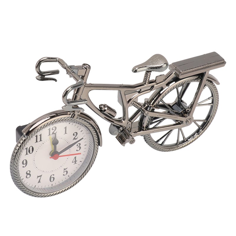 Bike Clock Lifelike Vintage Decorative Ornament Compact Table Alarm Clock for Home Dormitory Office - Image 4