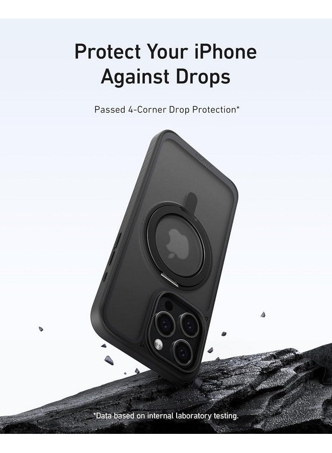 Anker Anker Ultra Magnetic for iPhone 15 Pro Case with Sturdy 360° Ring Stand, Military-Grade Shockproof iPhone 15 Pro Kickstand Compatible with MagSafe(Black)  - Image 5