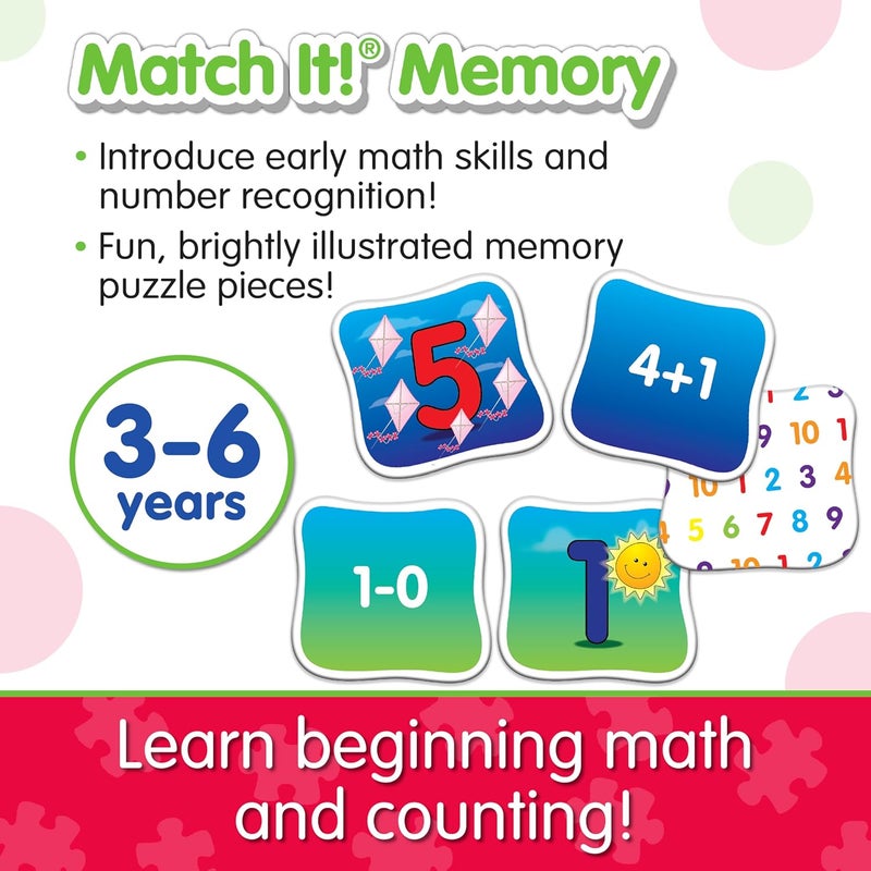 THE LEARNING JOURNEY : Match It! Memory - Mathematics - Stem Addition And Subtraction Game Helps To Teach Early Math Facts 30 Matching Pairs - Image 3