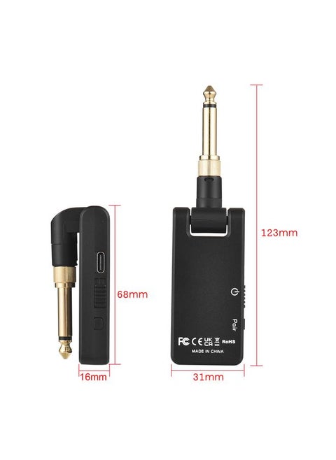Wireless Transmit System Electric Guitar Receiver Transmitter Built in Battery with Charging Box 3.5mm 6.35mm Plug for Guitar Bass