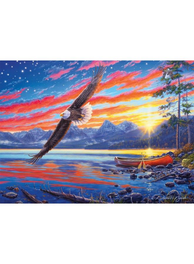 Buffalo Games Darrell Bush Star Spangled Sunset 1000 Piece Jigsaw Puzzle - Image 2