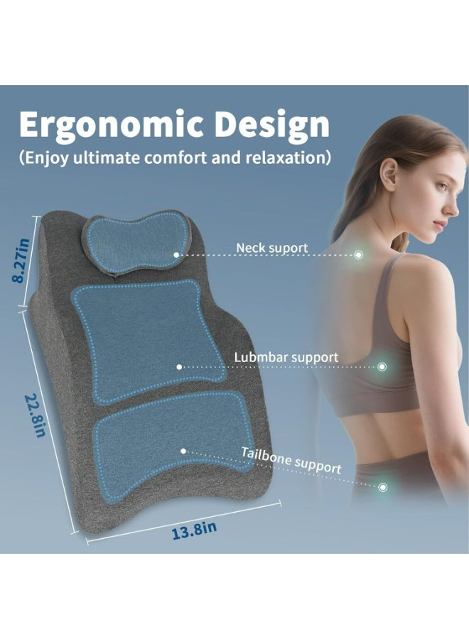 Relex Ergonomic Wedge Prone Pillow, Multi-Functional Memory Foam Bed Pillow, Leg Positioner Pillows for Bed Breaks, Sitting Up, Back Support, Sleeping, Back and Leg Pain Relief - Image 5