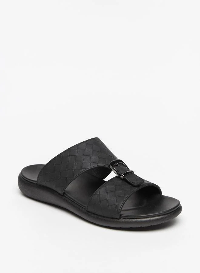 Men's Weaved Slip-On Sandals with Buckle Detail Ramadan Collection