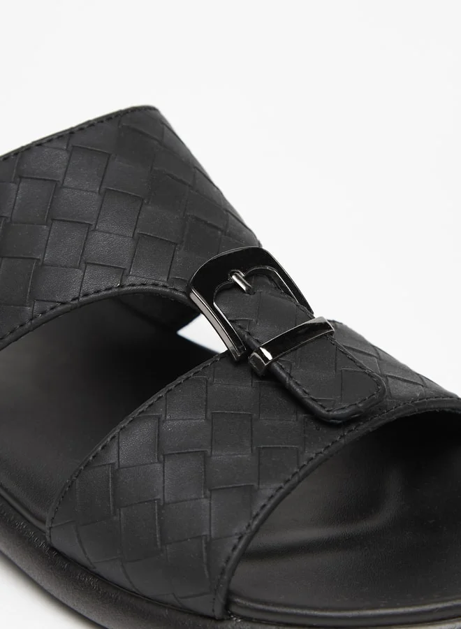 LBL by Shoexpress Men's Weaved Slip-On Sandals with Buckle Detail Ramadan Collection