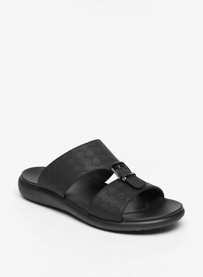 LBL by Shoexpress Men's Weaved Slip-On Sandals with Buckle Detail Ramadan Collection